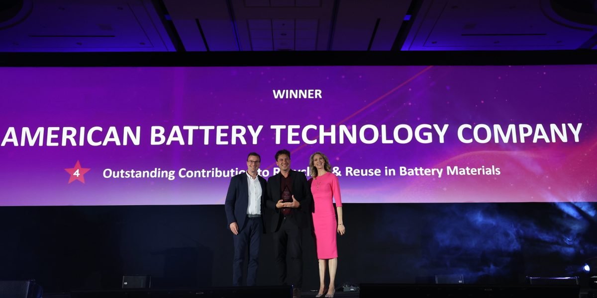 American Battery Technology Company Wins Prestigious Industry-Judged Global Voltas Award Presented by Fastmarkets for Pioneering Battery Recycling Innovations