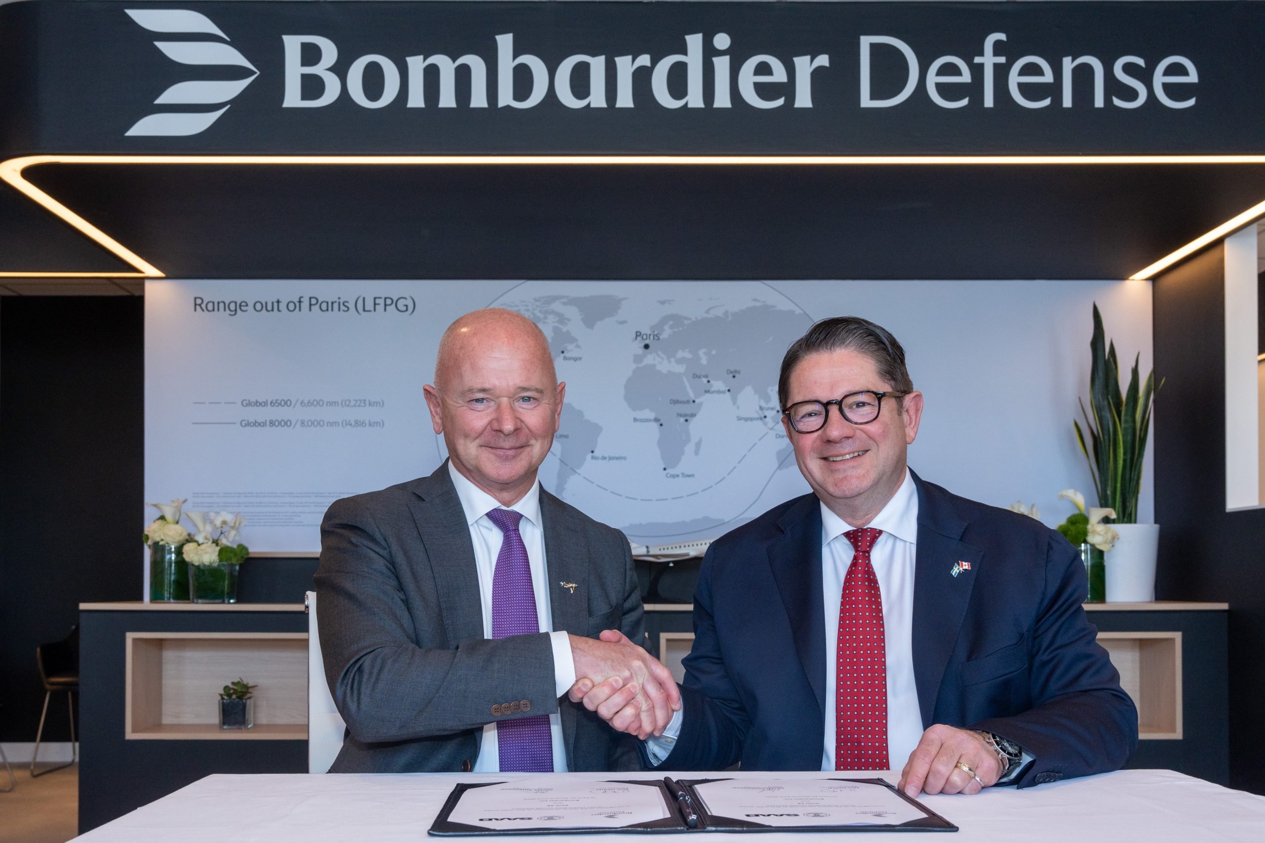 Bombardier Defense Receives Firm Order for Two Global 6500 Aircraft from Saab