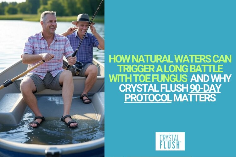 Crystal Flush Antifungal Product Educates; How Natural Waters Can Trigger a Long Battle With Toe Fungus And Why Its 90-Day Protocol Matters.