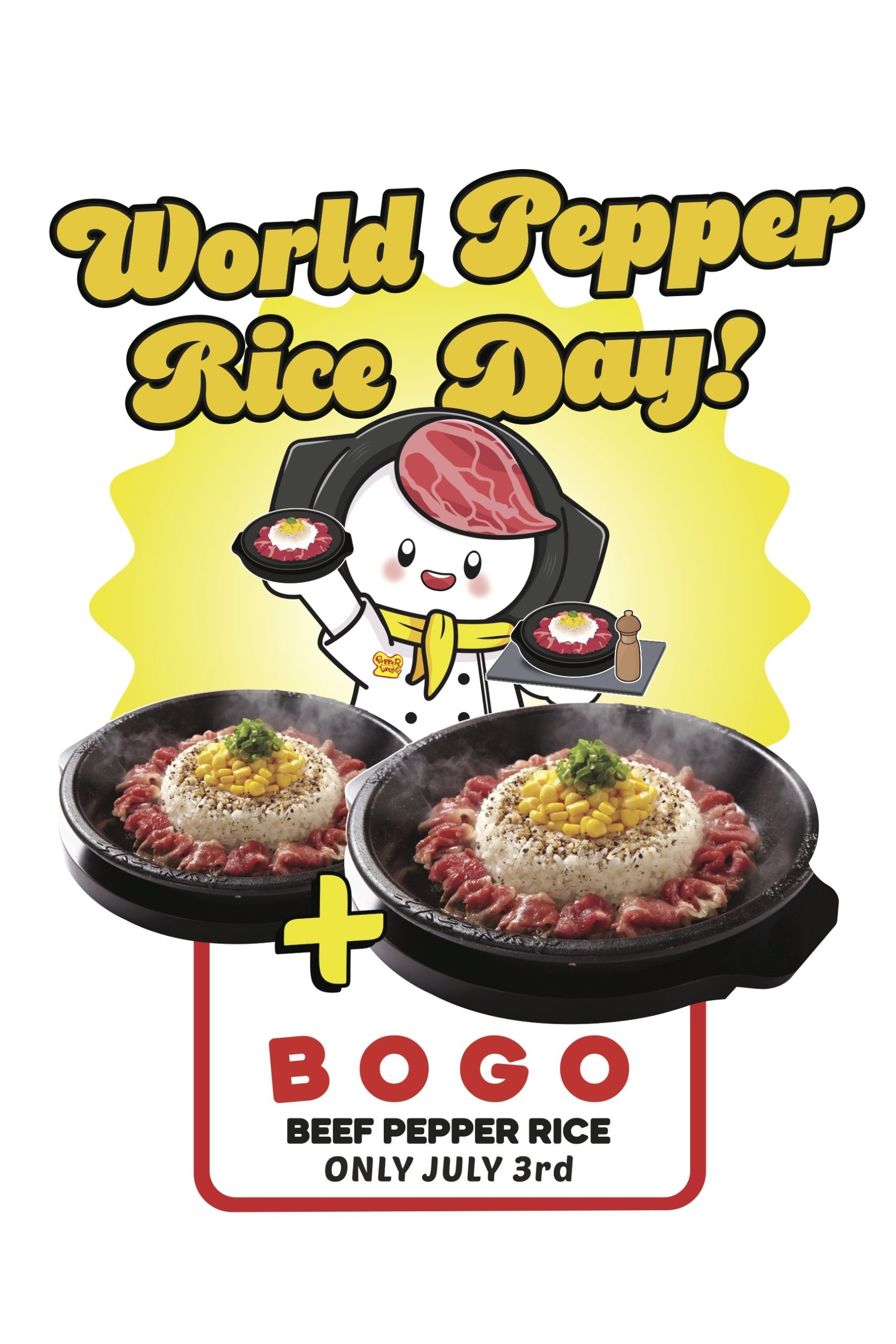 Pepper Lunch Celebrates First Ever World Pepper Rice Day with Buy One, Get One Free on July 3