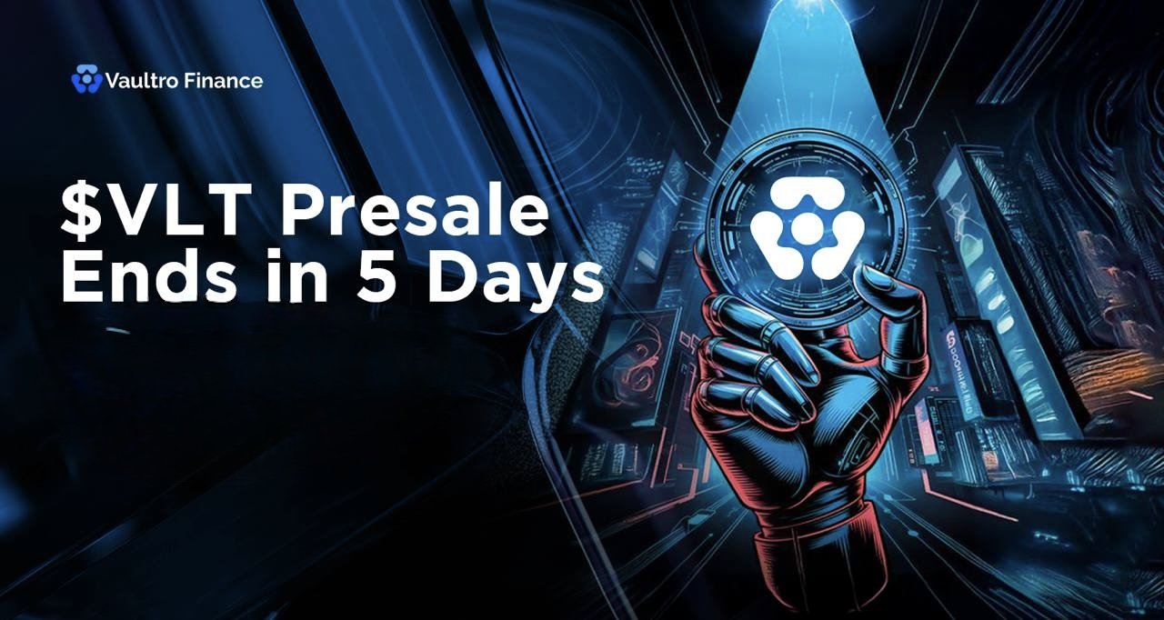 XRP News: Vaultro Finance Presale on XRP Enters Final 5 Days with 75% of $VLT Tokens Claimed – Join $VLT Presale