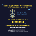 Myhal Family Foundation Pledges $1 Million Matching Gift to Support the Canada-Ukraine Foundation’s 2025 Holiday Campaign