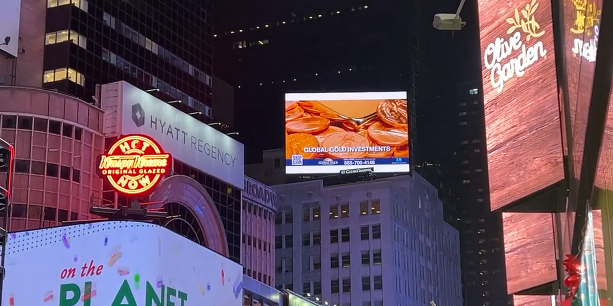 Global Gold Investments Launches Times Square Billboard Highlighting Growing Gold IRA Trend