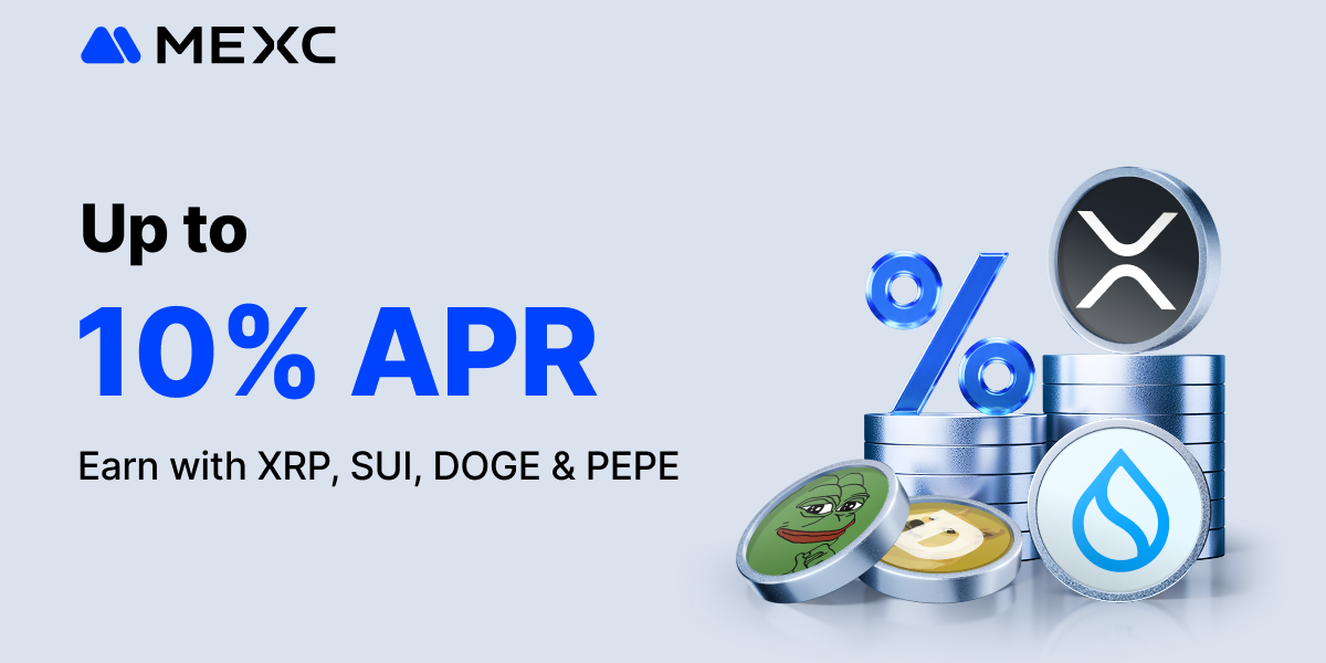MEXC Launches Hot Tokens Earn Fest, Adding XRP, SUI, DOGE and PEPE with 10% APR