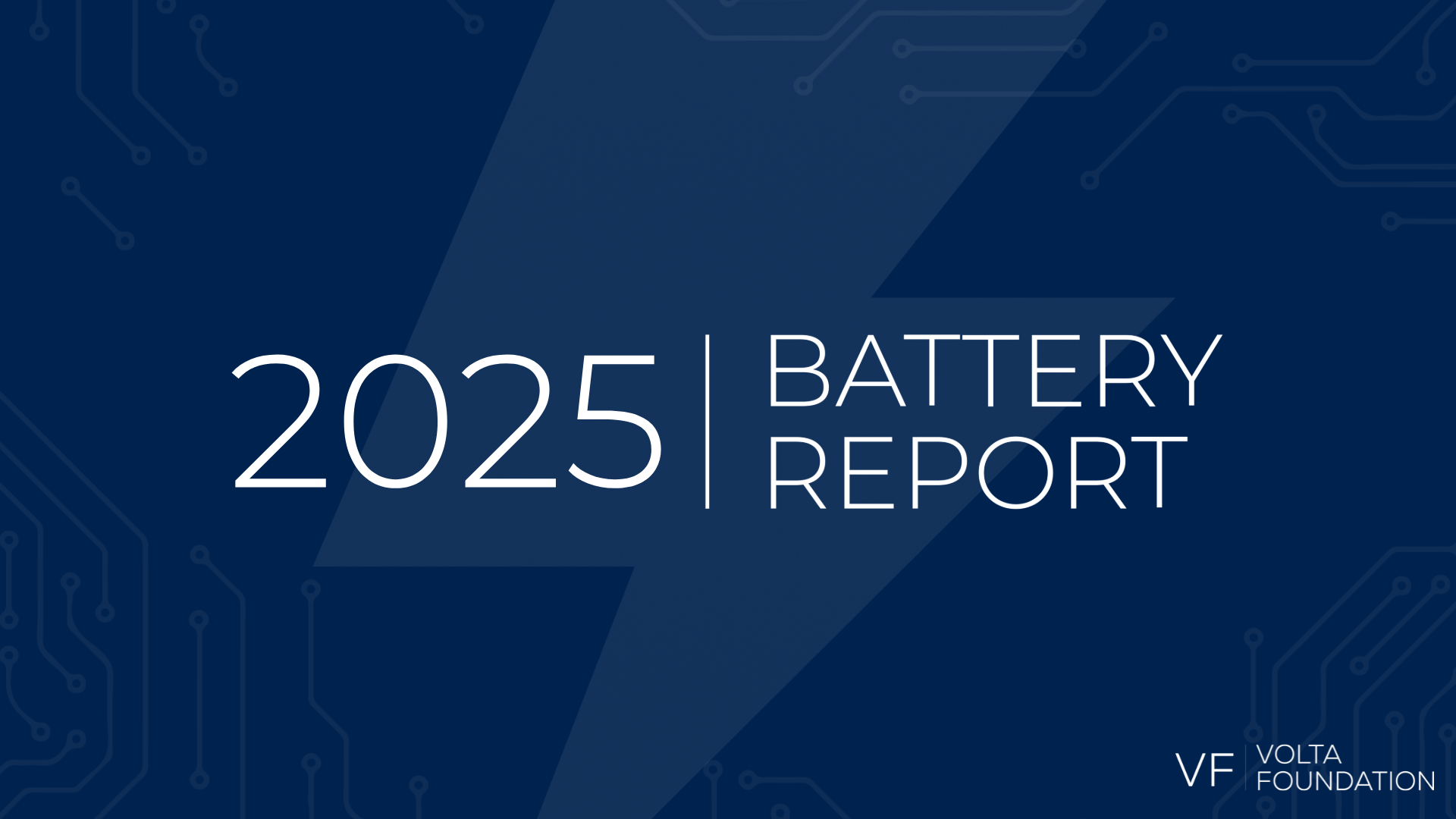 Volta Foundation Releases the 2025 Battery Report, the Most Comprehensive Analysis of the Global Battery Industry