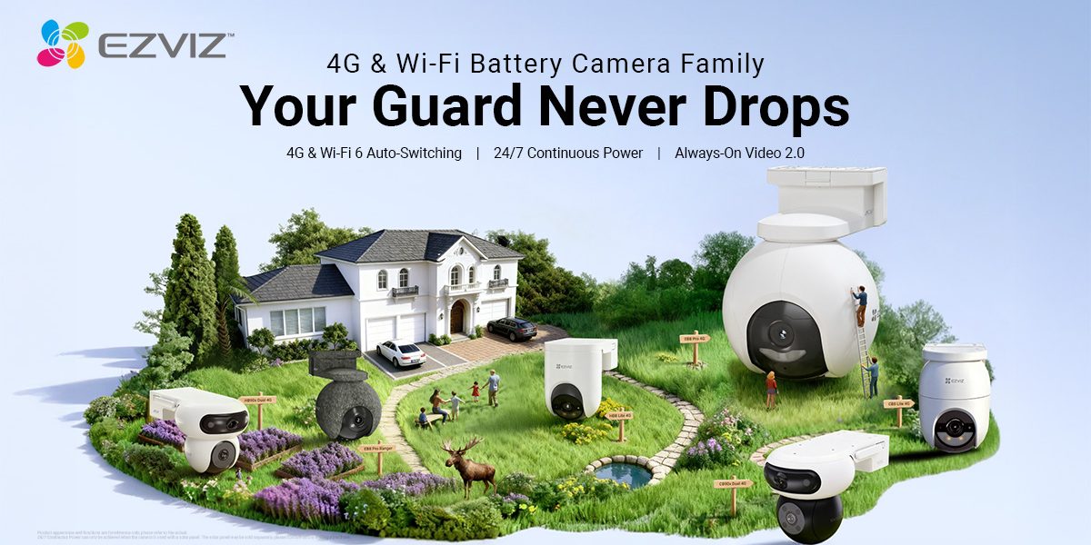 EZVIZ breaks new ground in outdoor security with the 4G & Wi-Fi battery camera family, addressing everyday challenges while inspiring new scenarios from homes to wilderness