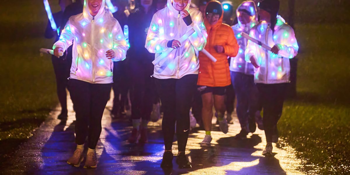 Female Runners Light Up the Night in London Park in a Stand Against Unsafe Winter Running