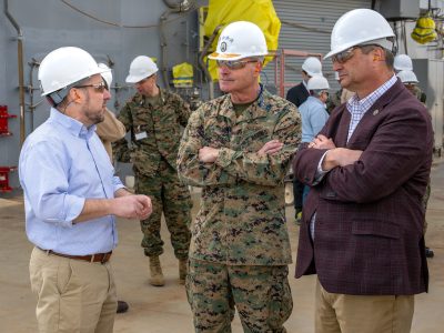 HII Hosts U.S. Marine Corps Leaders at Ingalls Shipbuilding