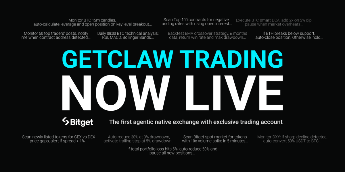 Bitget Gives AI Its Own Trading Account, Advancing Toward an Agent-Native Exchange