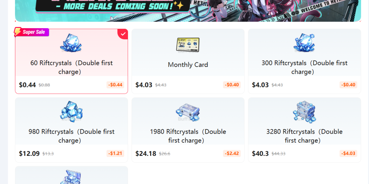 BuffBuff Launches New Neverness to Everness Top-Up Service for Faster, Secure Riftcrystal Recharge