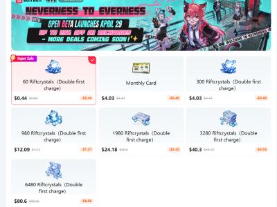 BuffBuff Launches New Neverness to Everness Top-Up Service for Faster, Secure Riftcrystal Recharge