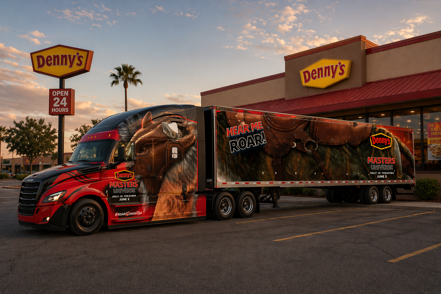 Denny’s Battle Cat-Themed Masters of the Universe™ Mobile Diner Roars Across America