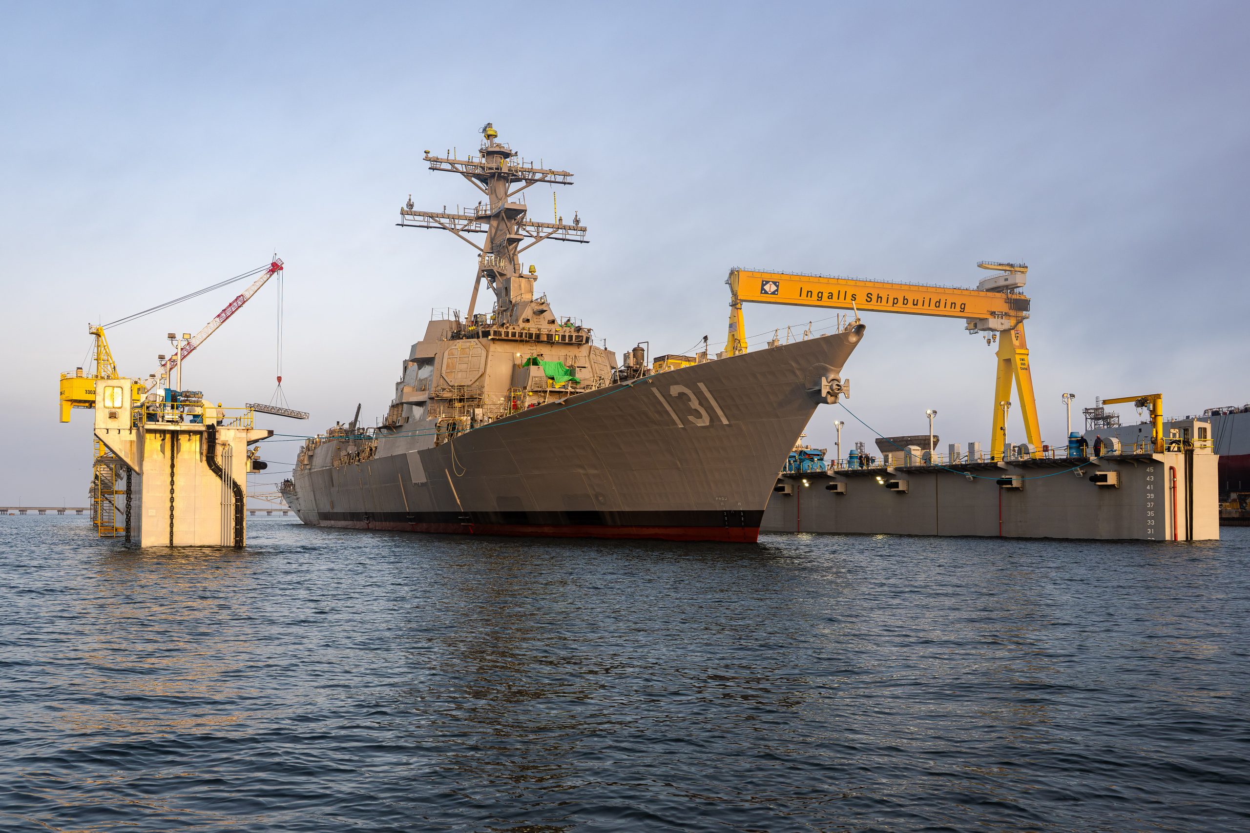HII’s Ingalls Shipbuilding Launches Guided Missile Destroyer George M. Neal (DDG 131)