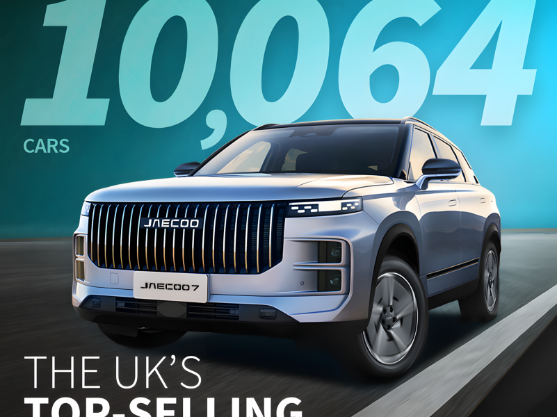 JAECOO 7 Becomes the UK’s Best-Selling Car in 2026 after Hitting Number One Spot in March