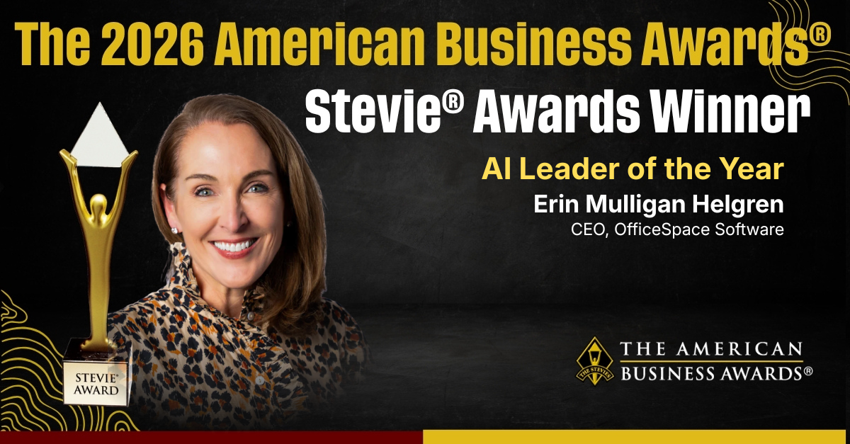 OfficeSpace CEO Erin Mulligan Helgren Named AI Leader of the Year for AI Innovation in the Built World Workplace