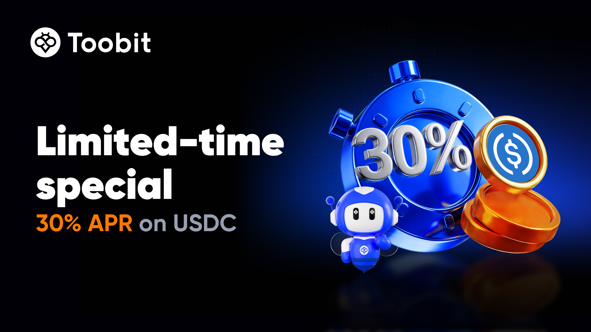 Toobit Continues High-Yield Offerings with 30% APR on USDC