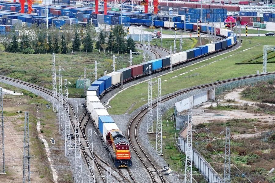 Trans-Caspian route of China Railway Express from Xi'an sees 150 pct trip surge in Q1