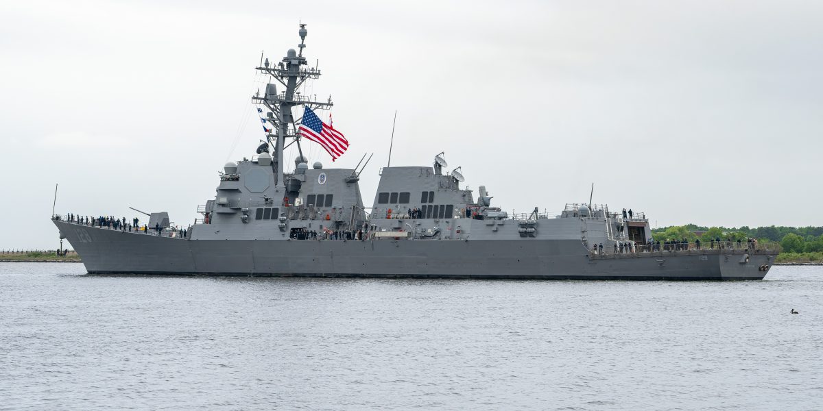Flight III Destroyer Ted Stevens (DDG 128) Sails Away from HII’s Ingalls Shipbuilding