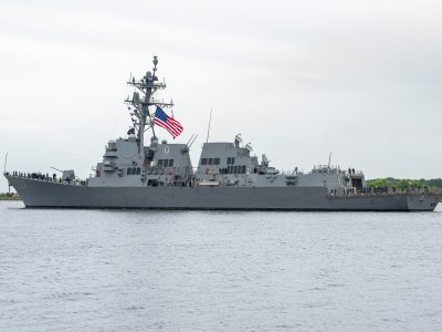 Flight III Destroyer Ted Stevens (DDG 128) Sails Away from HII’s Ingalls Shipbuilding