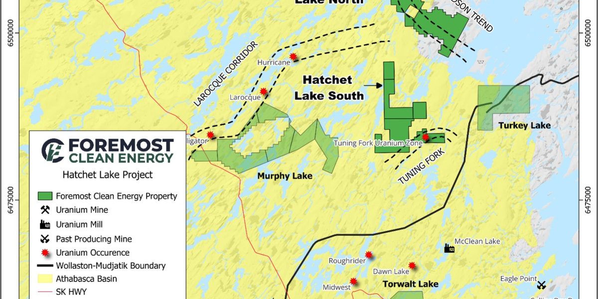 Foremost Clean Energy Announces Expansion of the Tuning Fork Uranium Zone at Hatchet Lake South