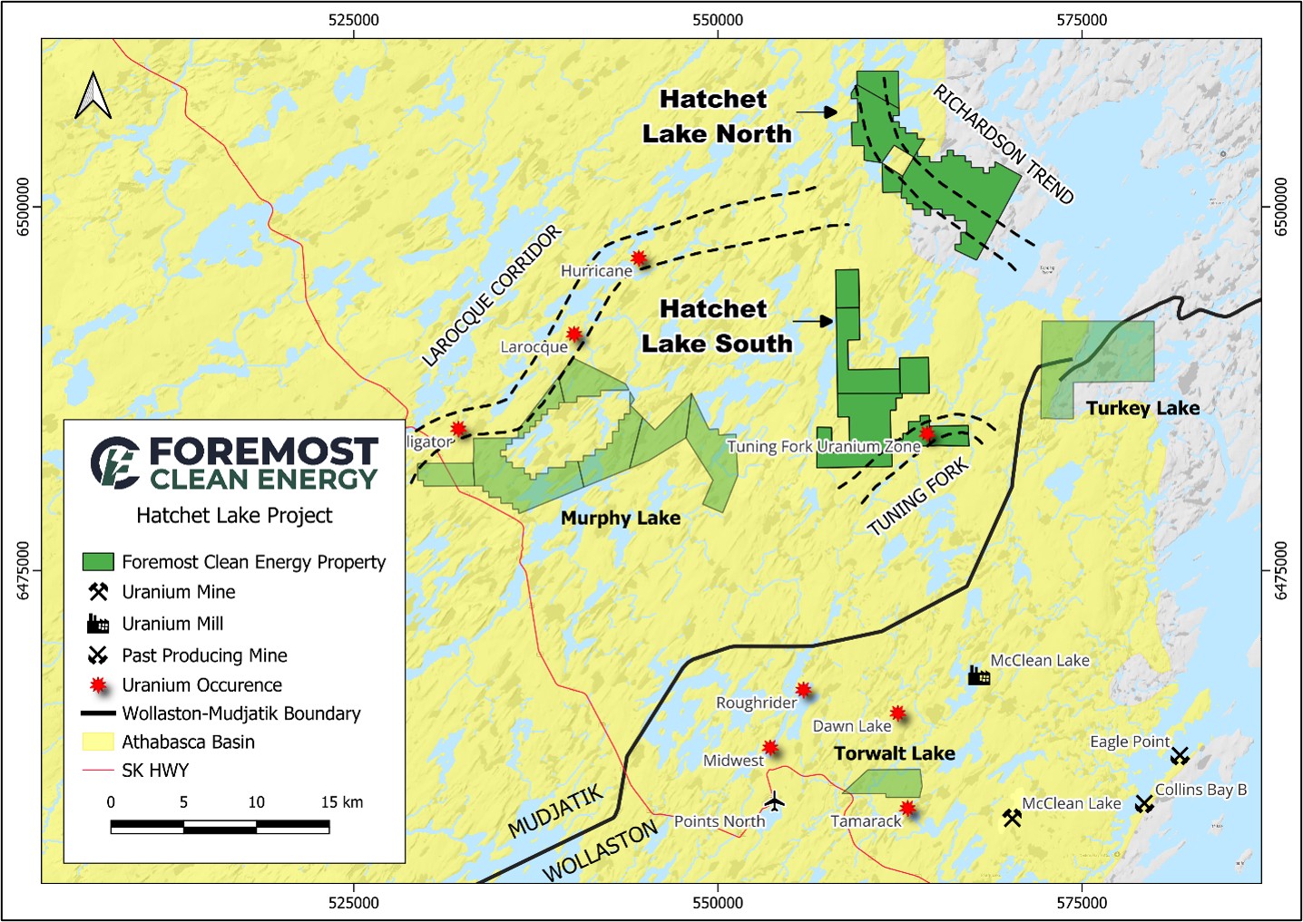 Foremost Clean Energy Announces Expansion of the Tuning Fork Uranium Zone at Hatchet Lake South