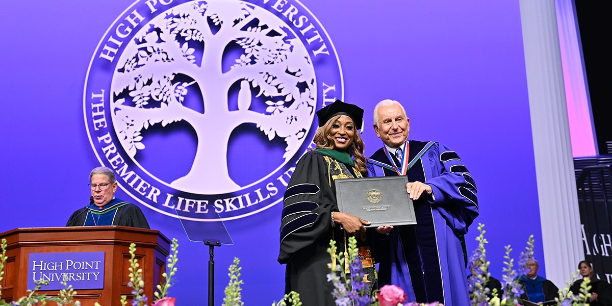 High Point University Honors Graduate Students at Commencement