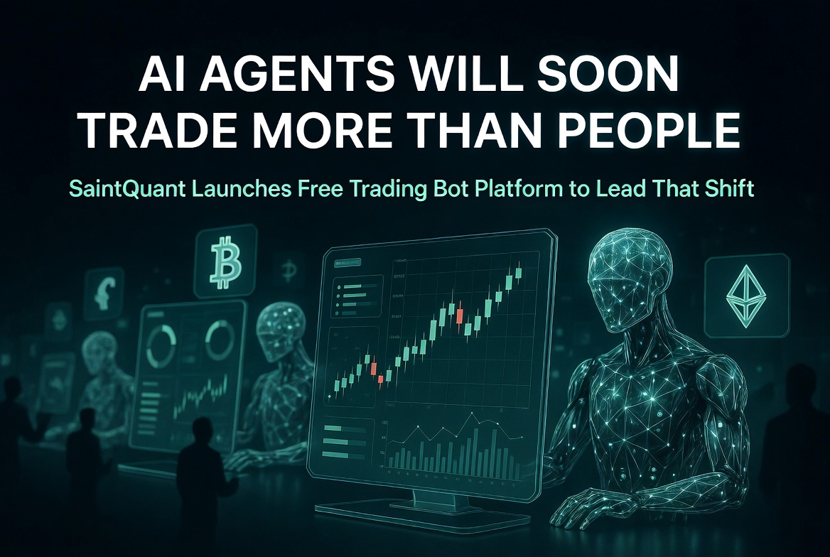 SaintQuant Launches Free AI Trading Bot Platform with Cash Bonus as AI Agents Begin Outpacing Human Traders
