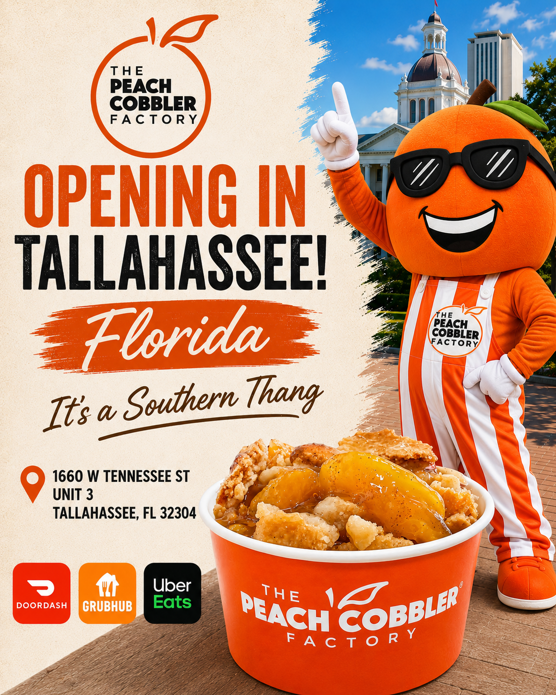 The Peach Cobbler Factory Continues Major Southern Expansion With New Tallahassee Location