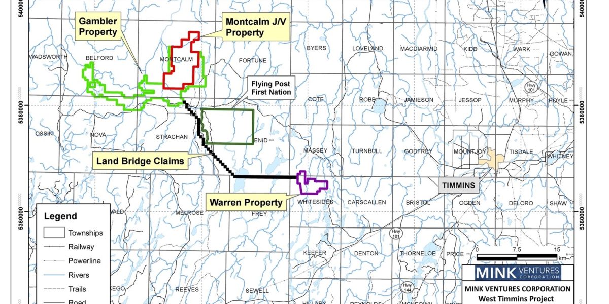Mink Ventures Corporation Initiates Drill Program at Warren Ni Cu Co Project; Stakes Additional Claims at Its Montcalm Ni Cu Co Project; and Terminates Private Placement
