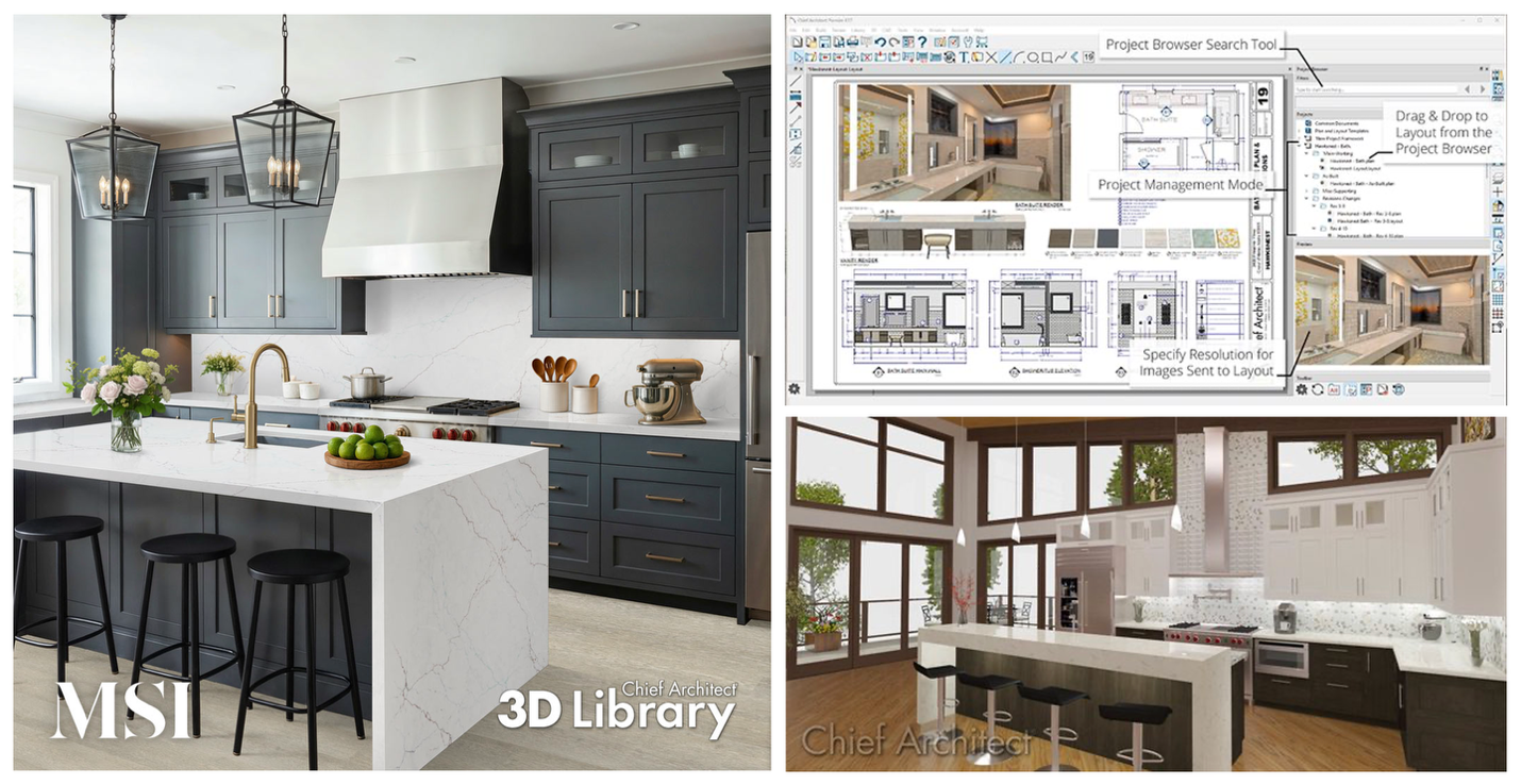MSI Products Now Available in Chief Architect's 3D Library