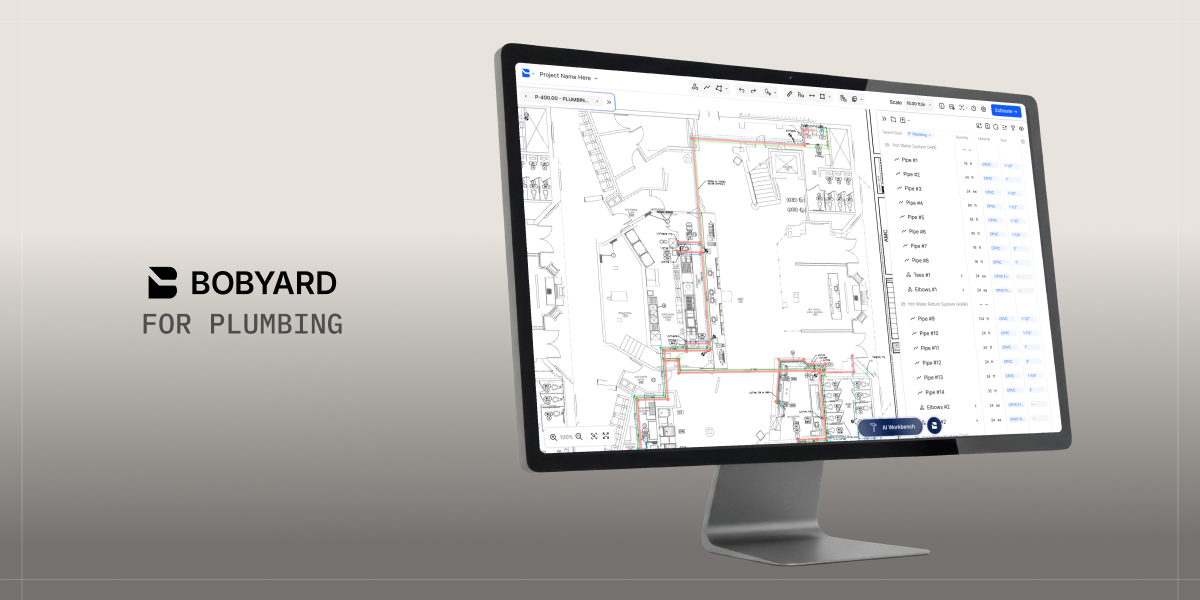 Bobyard Launches AI Takeoff and Estimating for Commercial Plumbing Contractors