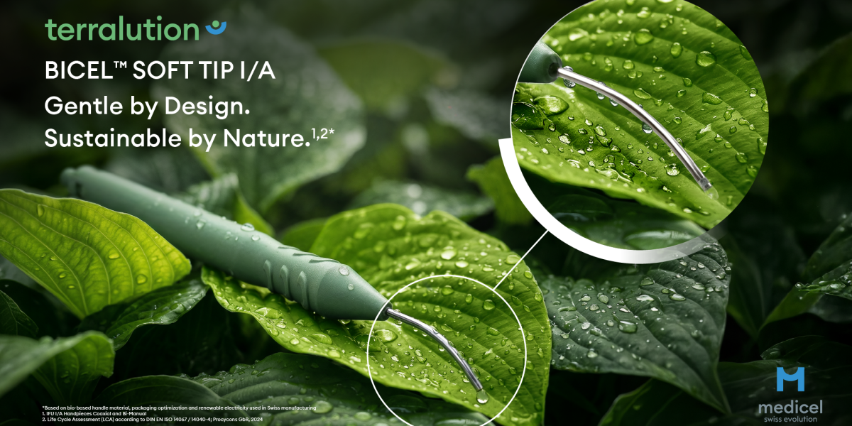 BICEL™ SOFT TIP I/A terralution™. Gentle by Design. Sustainable by Nature*.